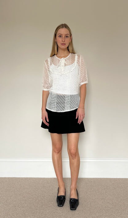 Vintage polka dot blouse