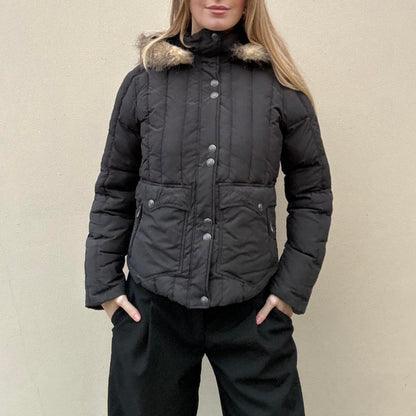 Vintage Levi’s puffer coat with fur hood