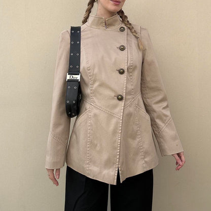 Vintage 00s asymmetric trench coat