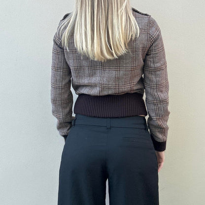 Vintage 00s tartan bomber jacket