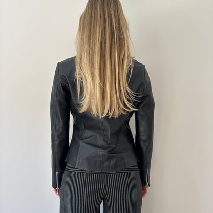 Vintage black leather jacket