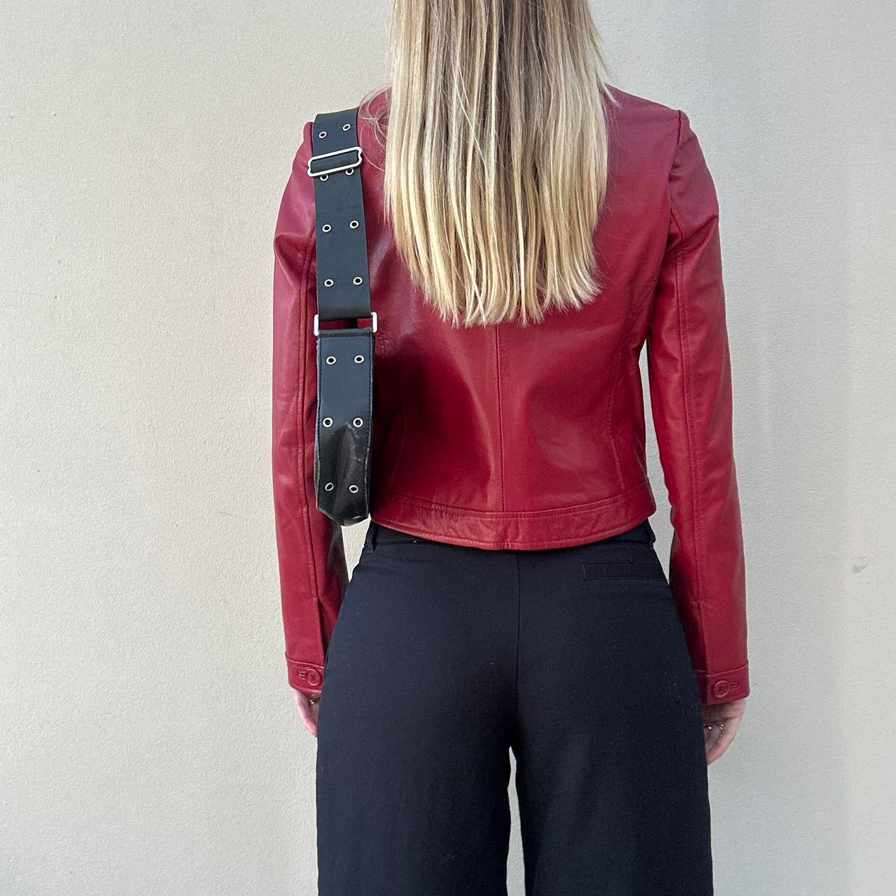 Vintage red leather jacket