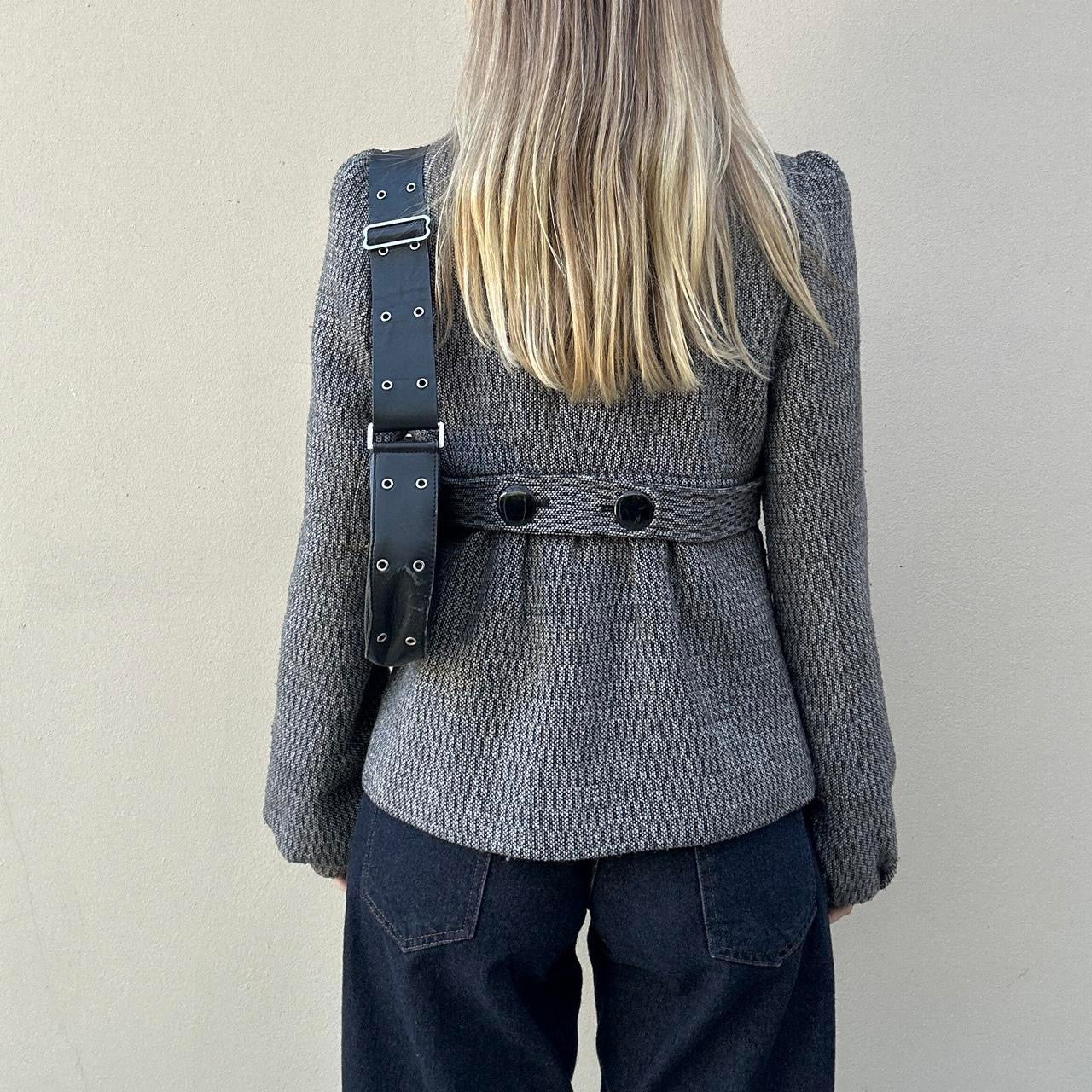 Vintage 00s tweed pea coat