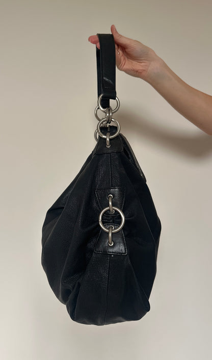 Vintage buckle leather bag
