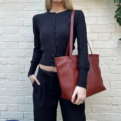 Vintage leather rust red bag