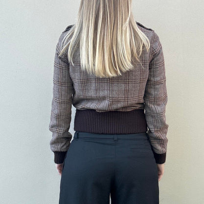 Vintage 00s tartan bomber jacket