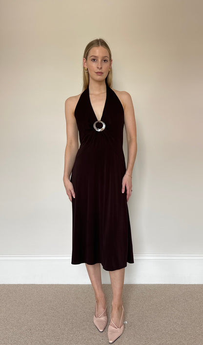 Vintage brown o-ring dress