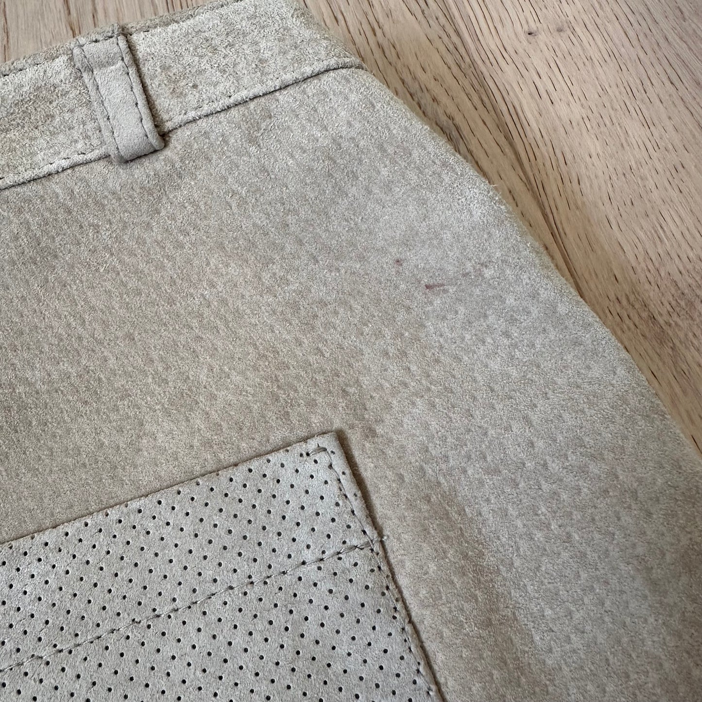 Vintage suede mini skirt