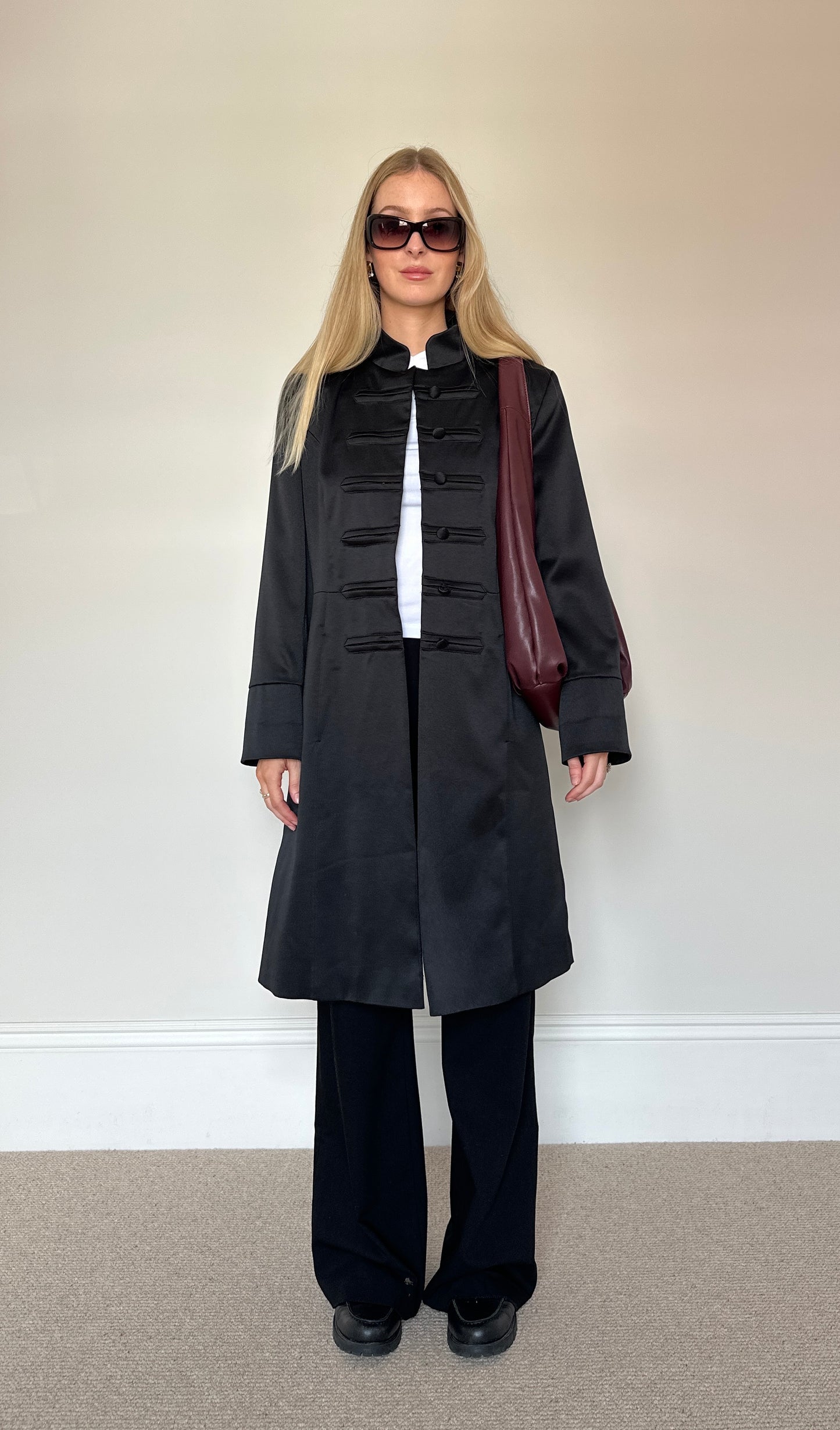 Vintage satin frog clasp jacket