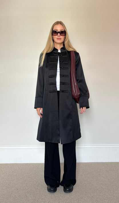 Vintage satin frog clasp jacket