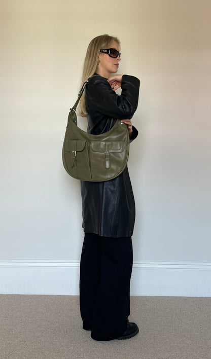 Vintage Olive Leather Bag