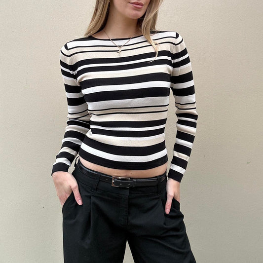 Vintage knit stripe top