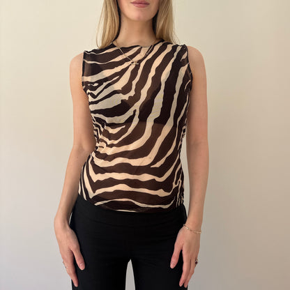 Dolce & Gabbana zebra mesh top