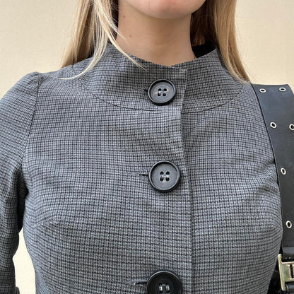 Vintage 00s dogtooth pea coat