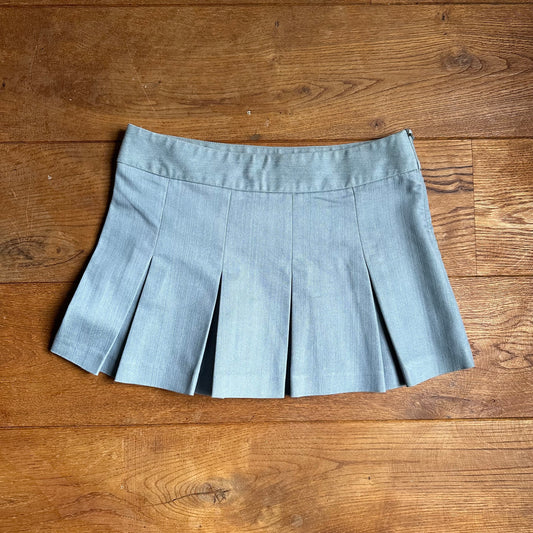 Vintage 00s Topshop pleated low waisted mini skirt