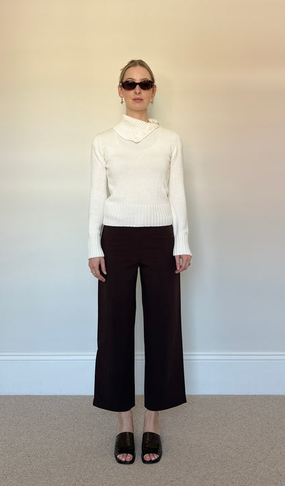 white button jumper