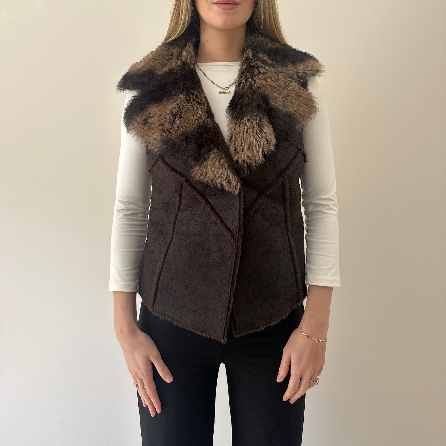 Vintage faux fur gilet