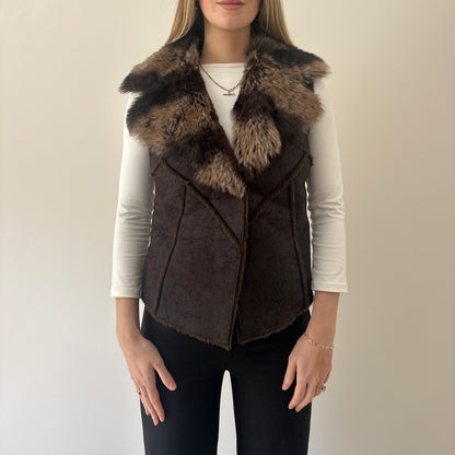 Vintage faux fur gilet