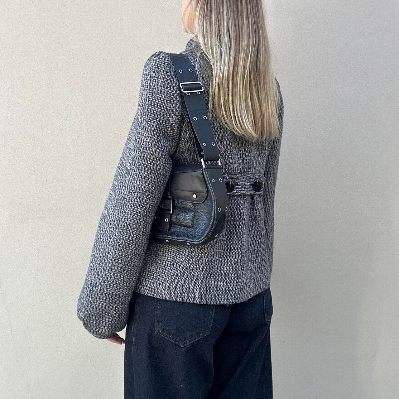 Vintage 00s tweed pea coat