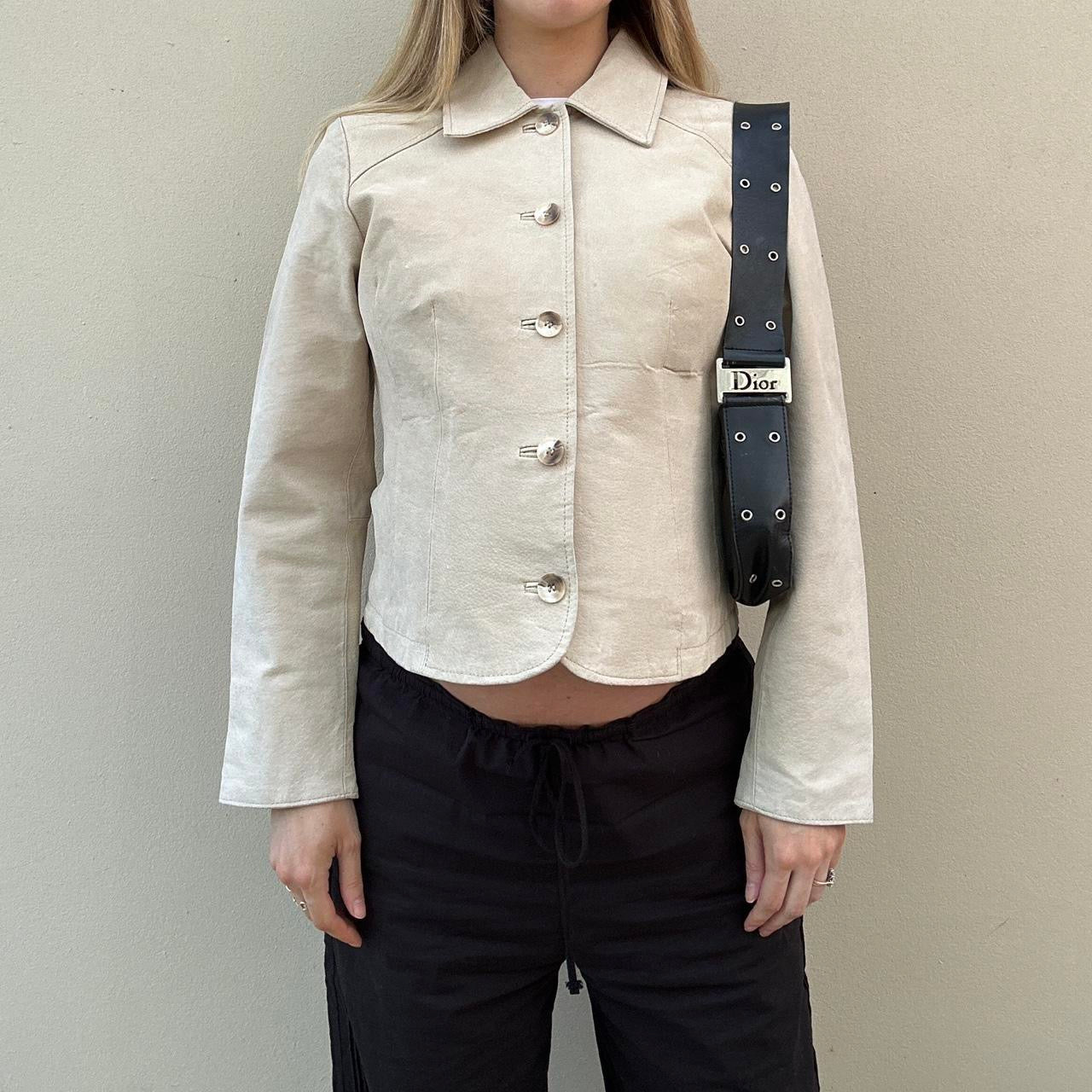Vintage cream suede jacket