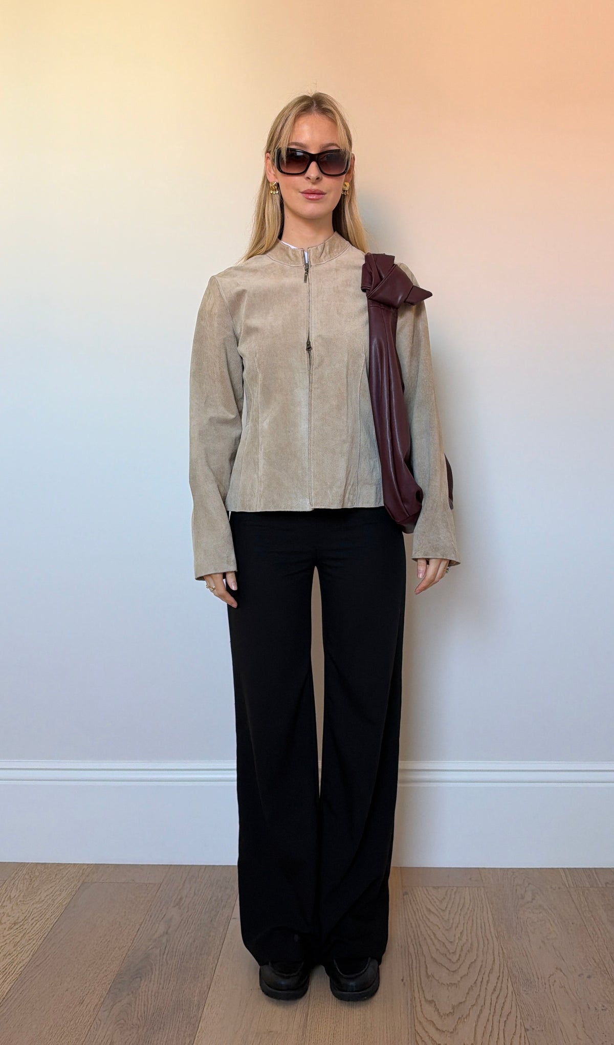 Vintage camel suede jacket