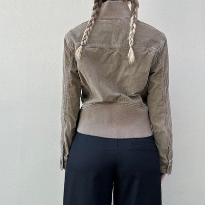 Vintage khaki bomber jacket