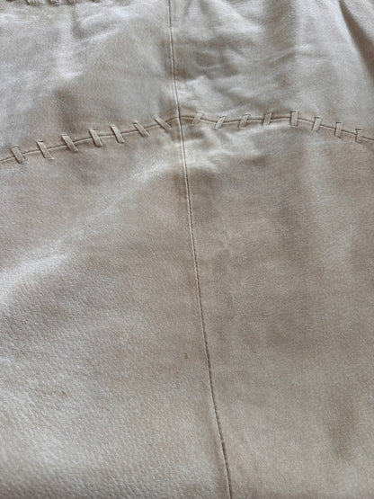 Vintage camel real suede skirt