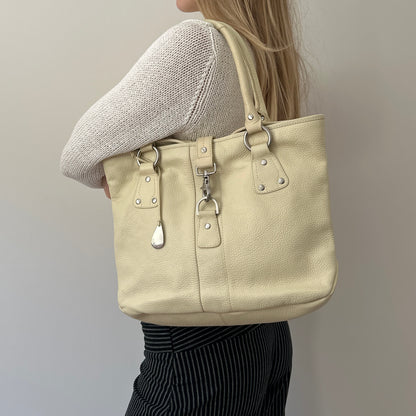 Vintage butter yellow leather bag