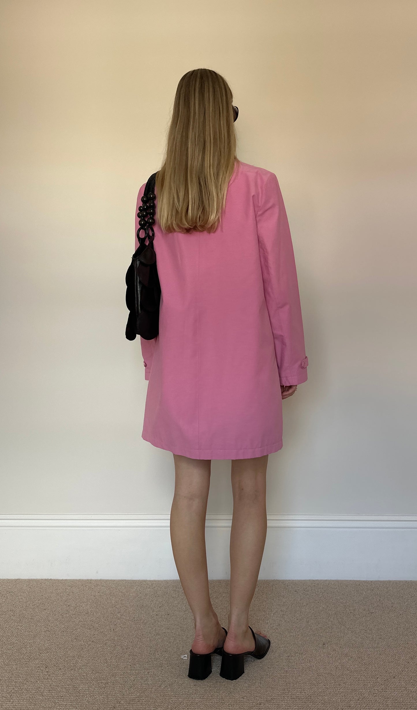 Vintage pink trench coat
