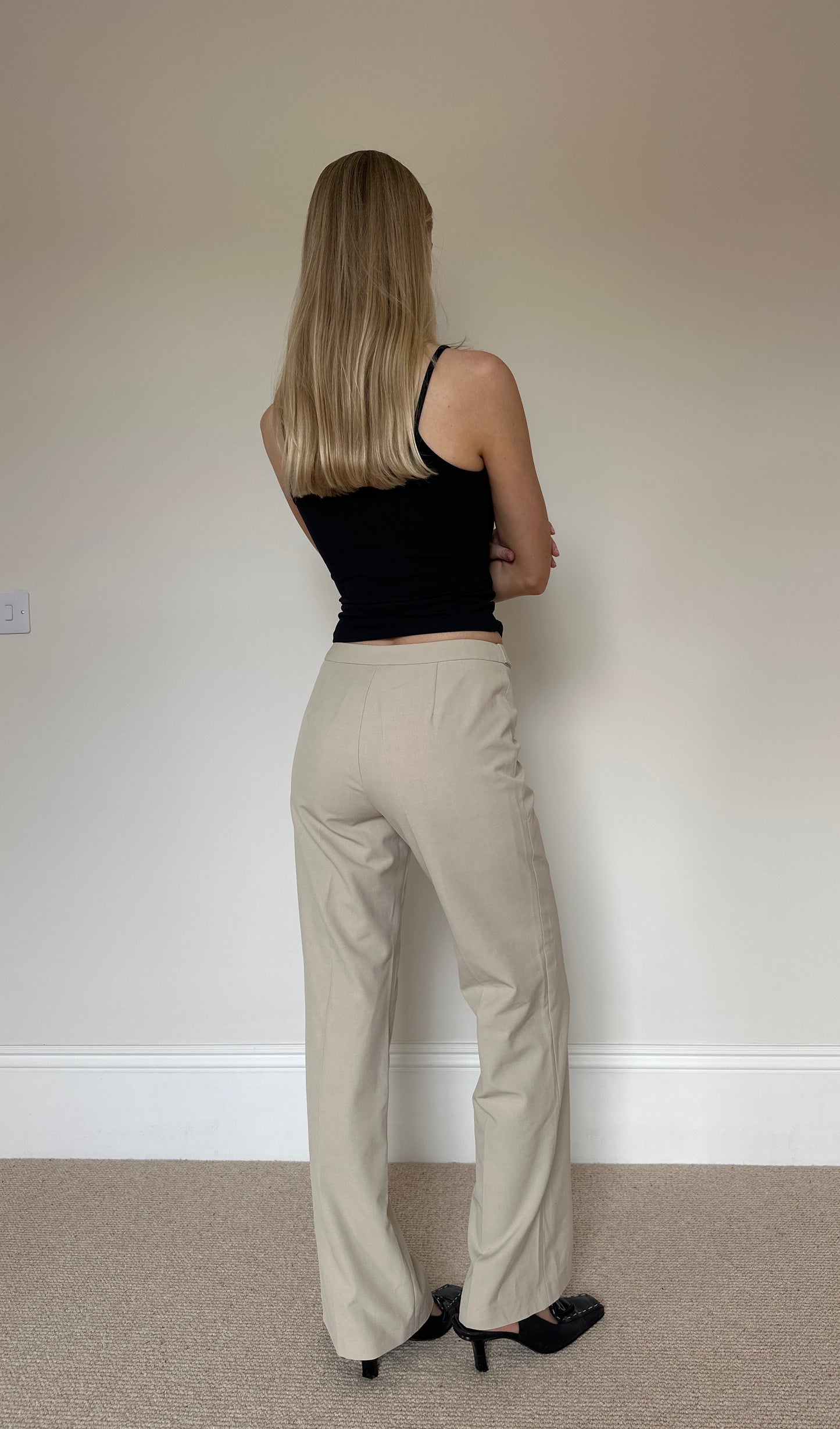 Vintage side tie trousers