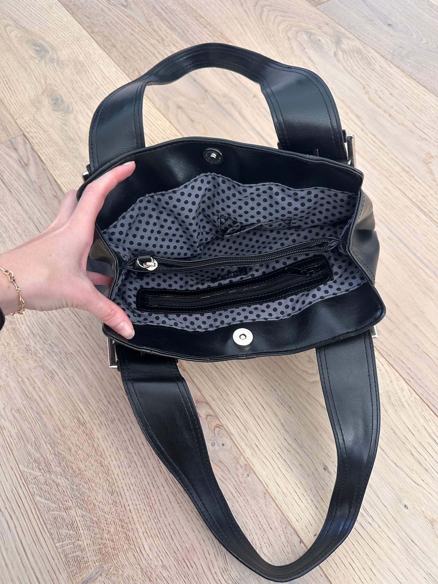 Vintage black buckle bag