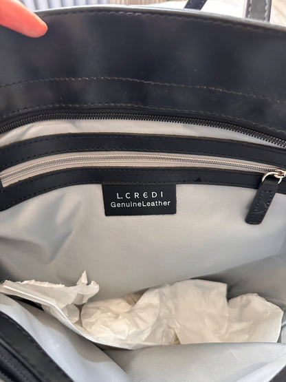 Black leather Tassle Bag