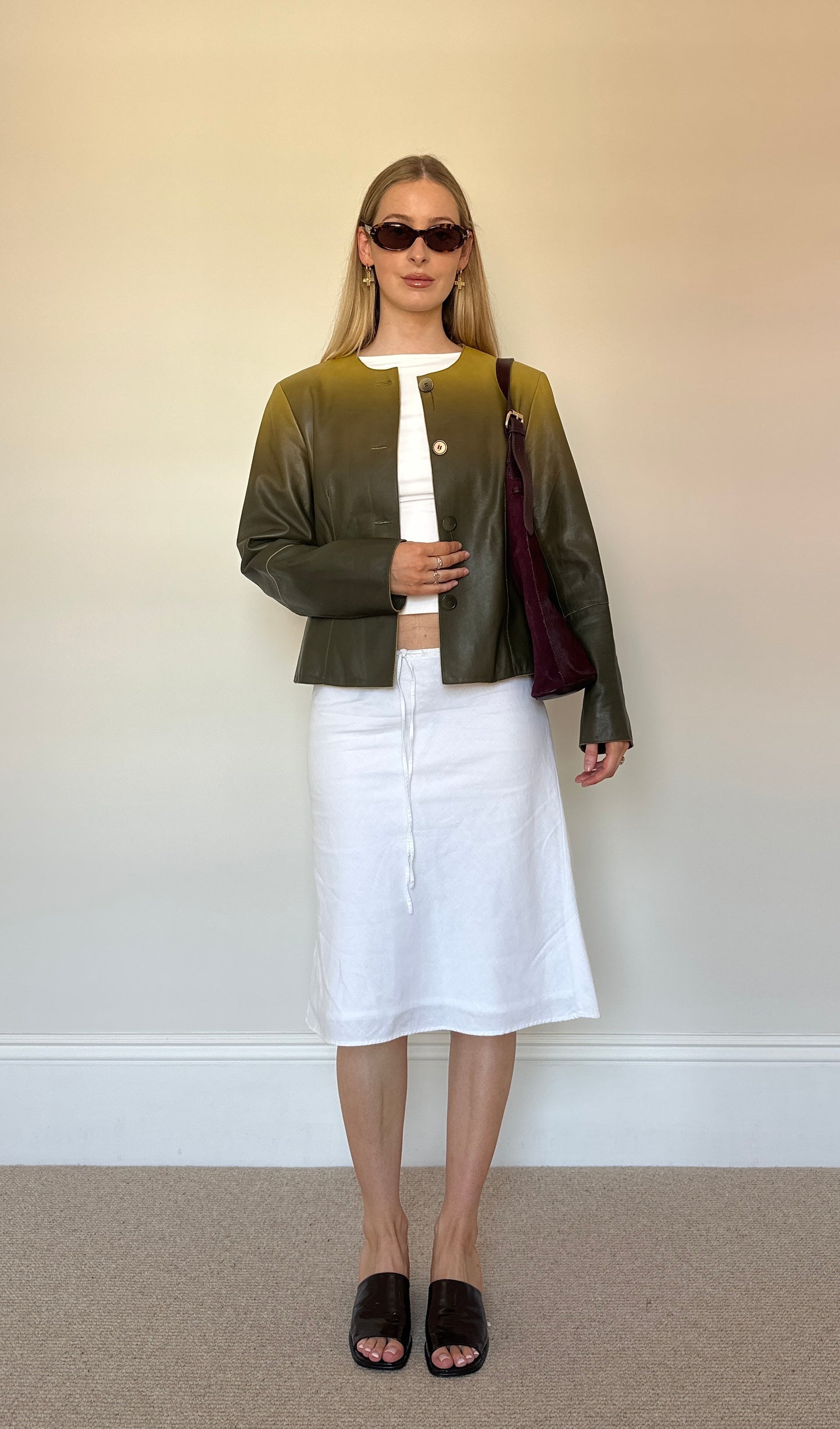 Vintage ombré green jacket