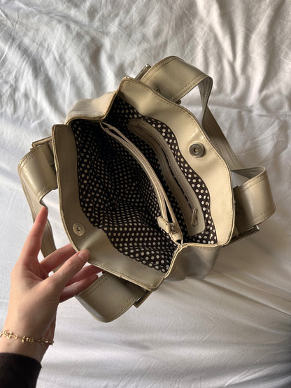 Vintage beige buckle bag