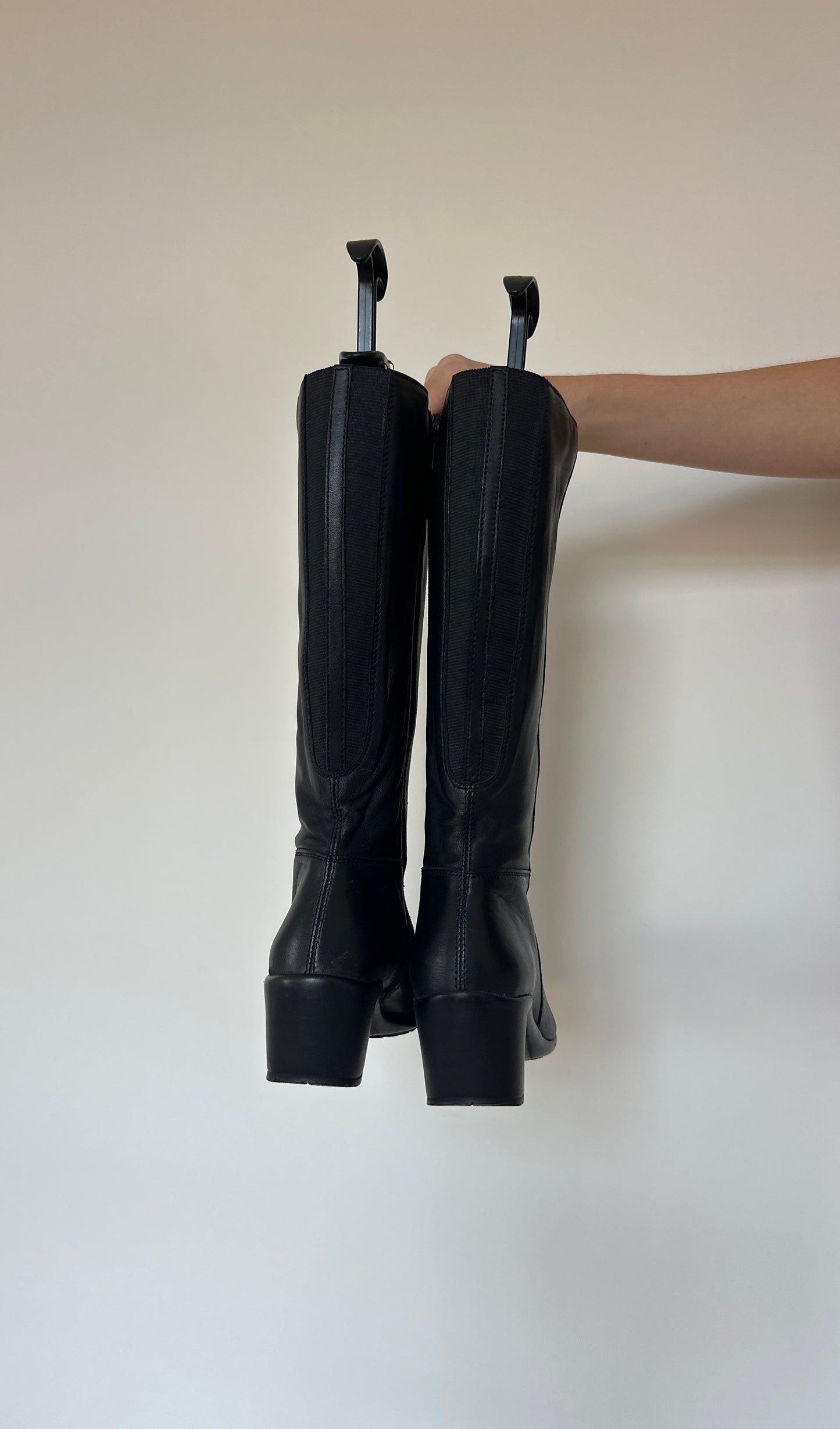 Faux leather boots