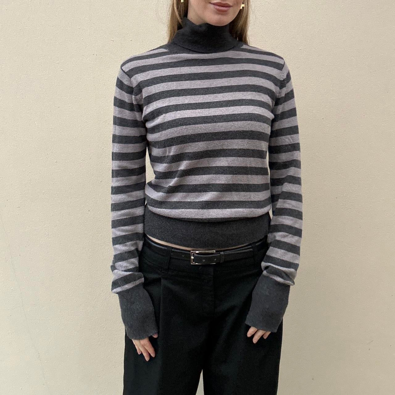 Vintage stripe turtle neck jumper