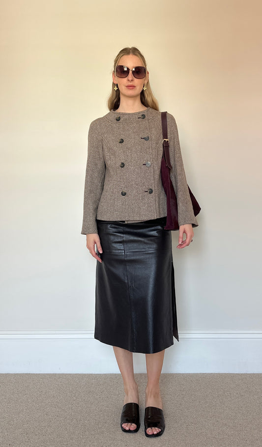 Vintage tweed pea coat