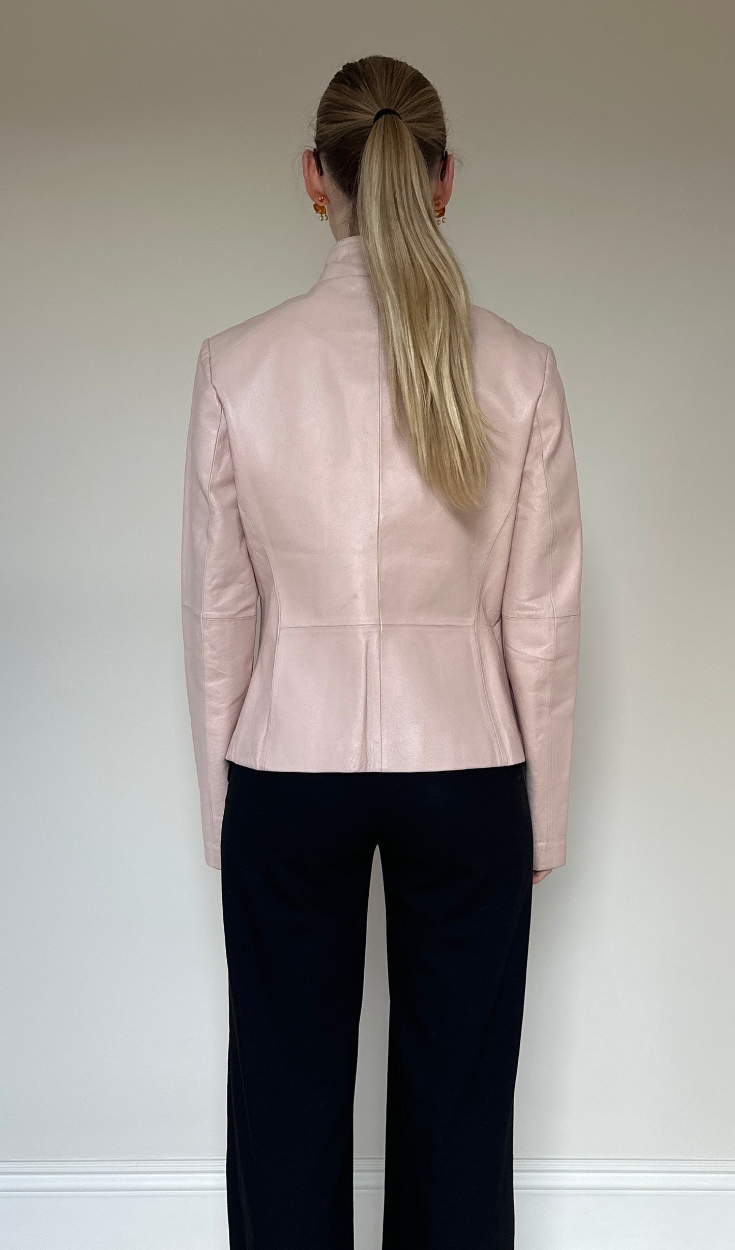 Vintage pink leather jacket