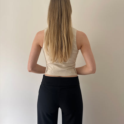 Vintage asymmetrical waistcoat top