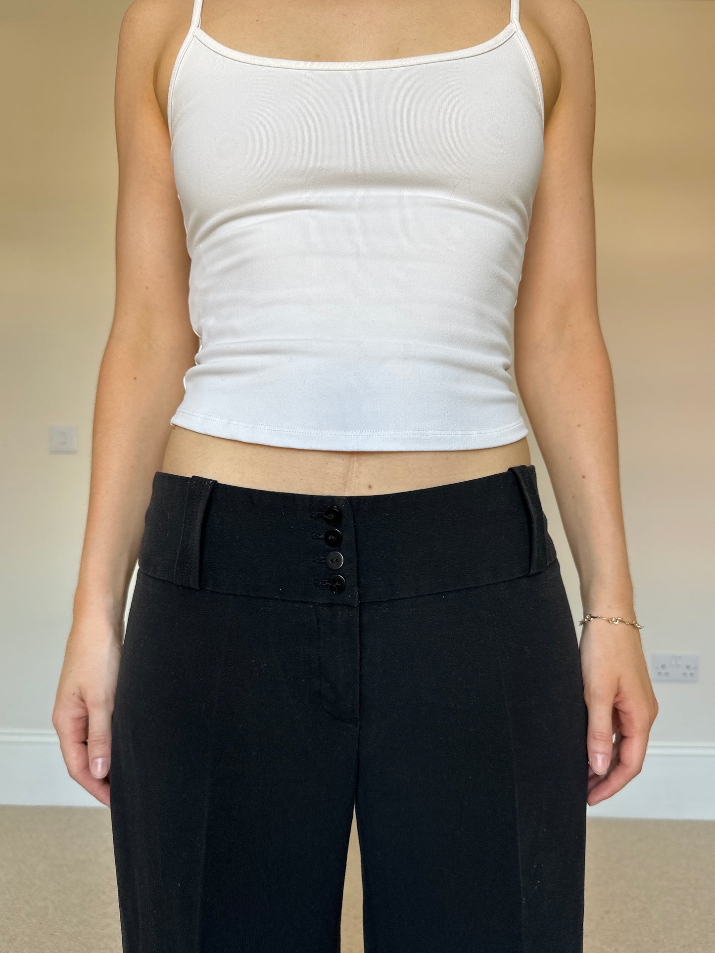 Vintage black suit capris