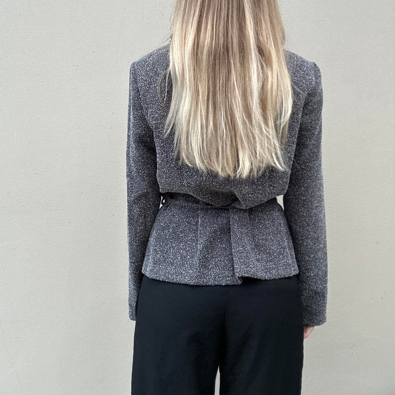 Vintage fur collar & buckle jacket