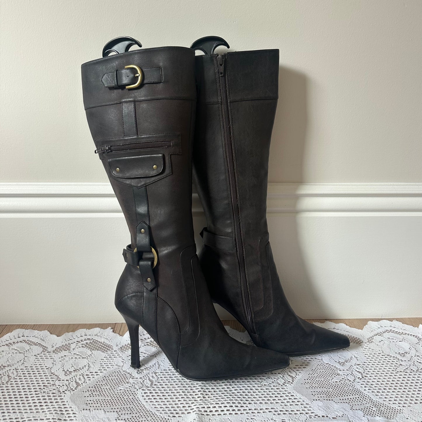 Vintage buckle boots