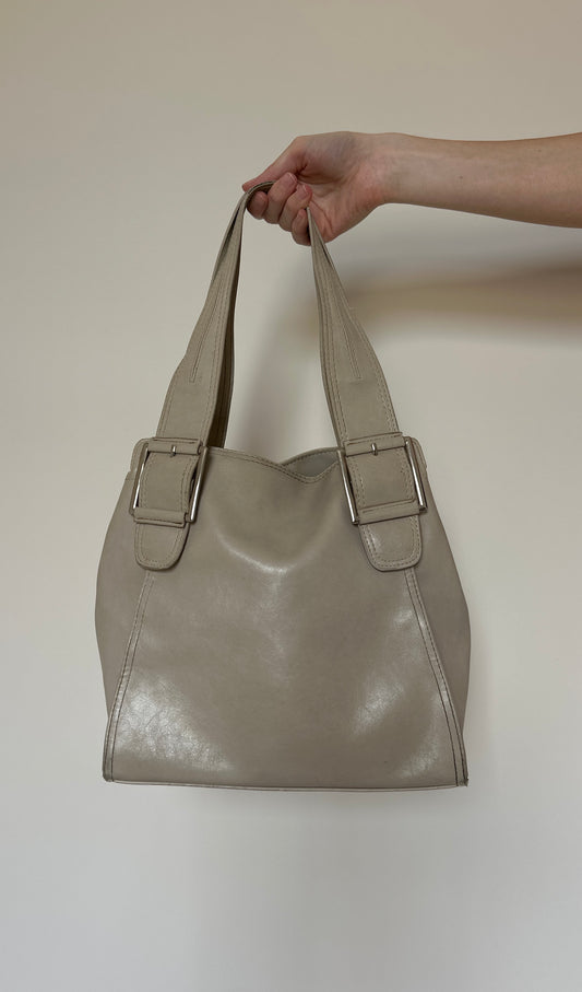 Vintage beige buckle bag