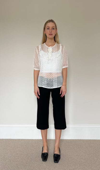 Vintage polka dot blouse