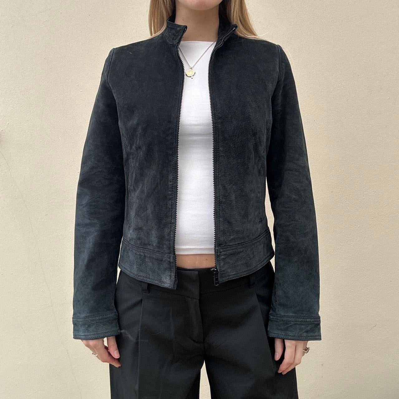 Vintage 00s black suede jacket