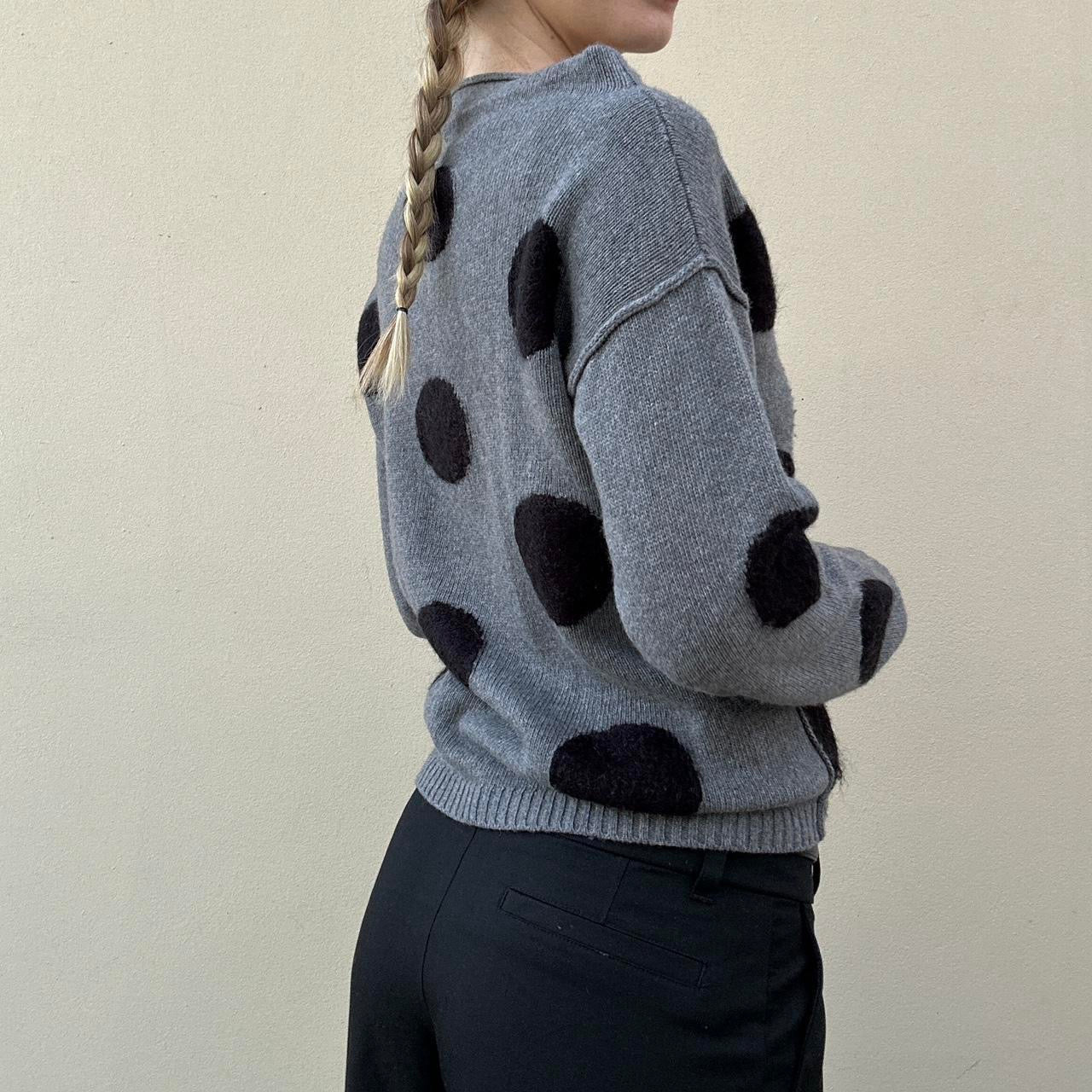 Vintage 00s boatneck polka dot jumper