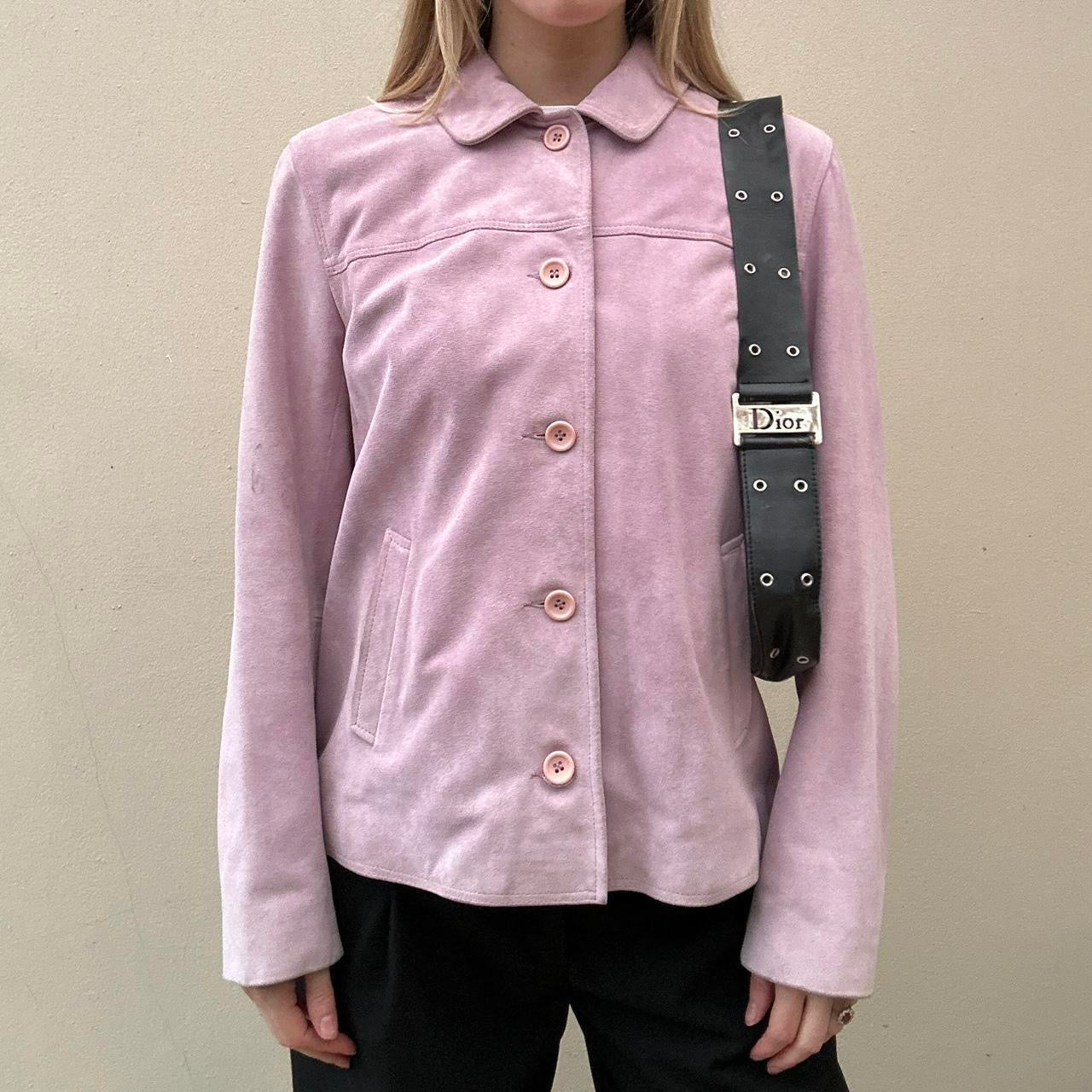 Vintage pink suede jacket