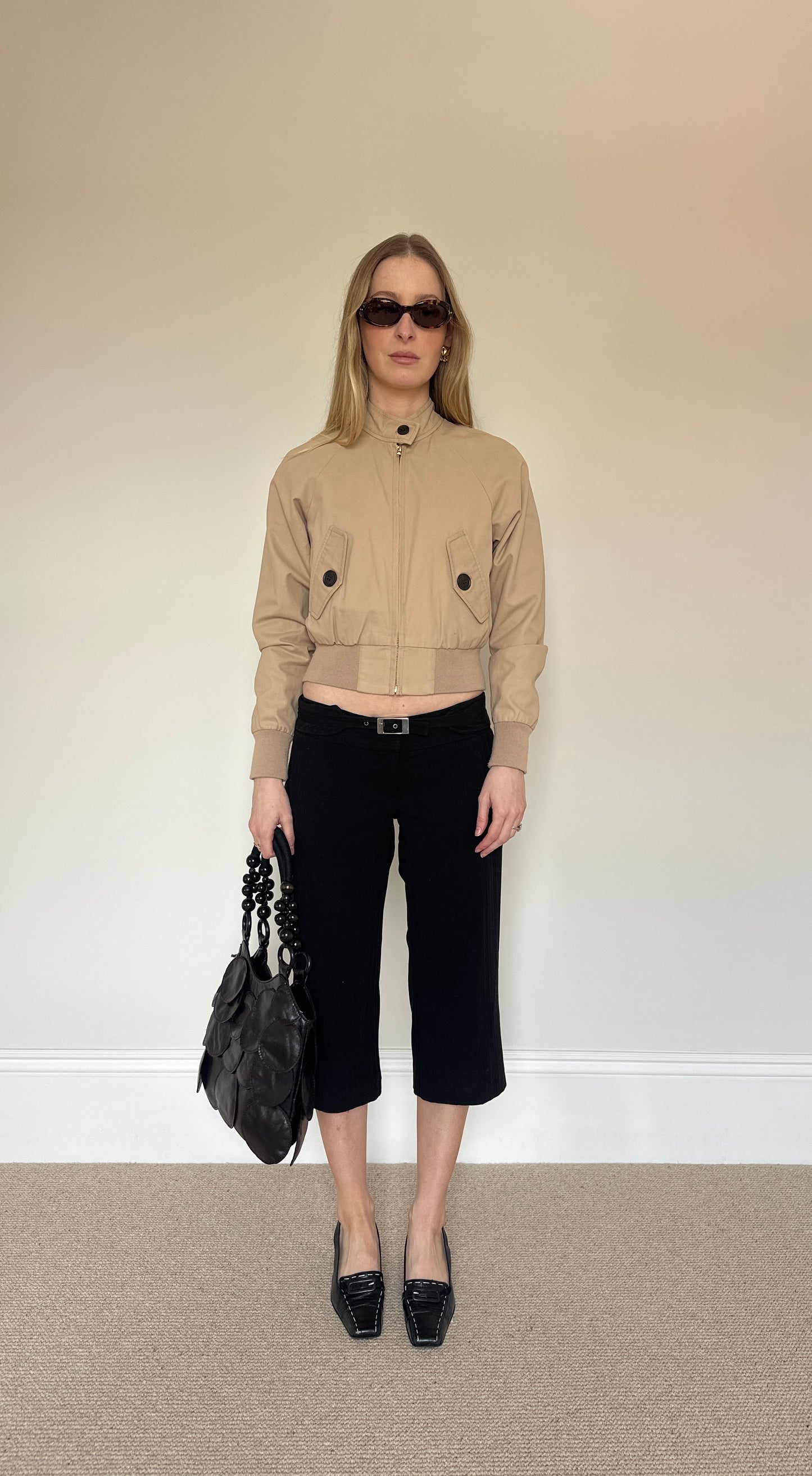Vintage cropped bomber jacket