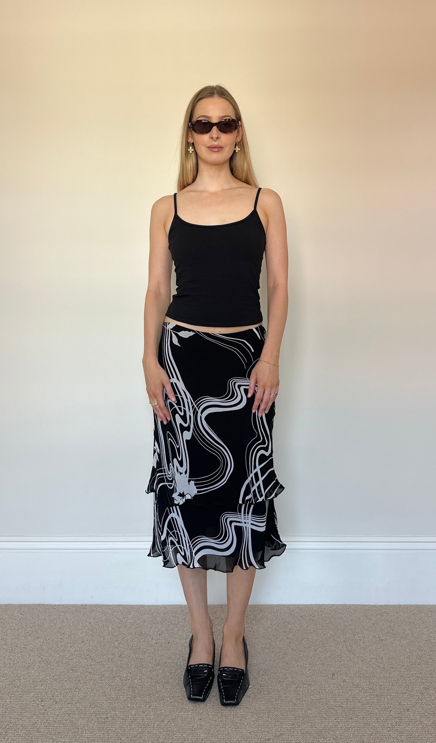 Vintage black & white two-piece