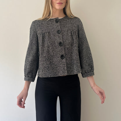 Vintage herringbone pea coat